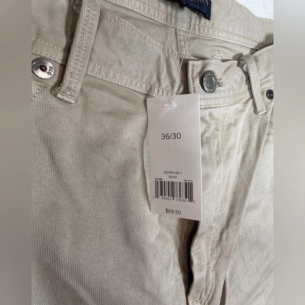 NWT Banana Republic 36W Khaki Straight-Fit Structured Trousers Pants